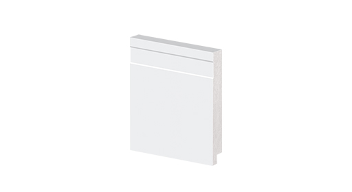 Rodapé 10cm Branco Frisado