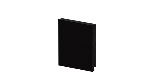 Rodapé 10cm Preto Vulcano Liso