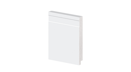 Rodapé 12cm Branco Frisado