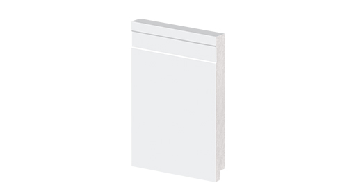 Rodapé 15cm Branco Frisado