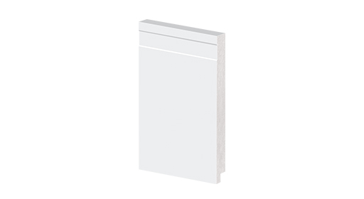 Rodapé 20cm Branco Frisado