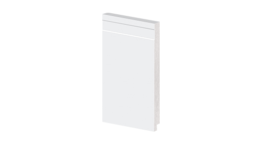 Rodapé 25cm Branco Frisado