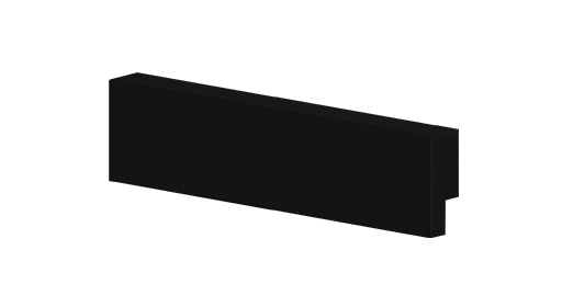 Rodapé 3cm Preto Vulcano Liso