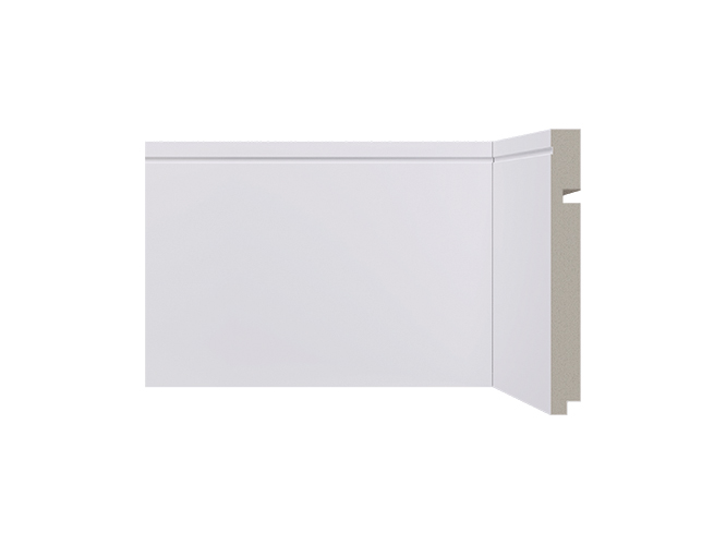 Rodapé 518 branco de poliestireno com 150mm altura Santa Luzia