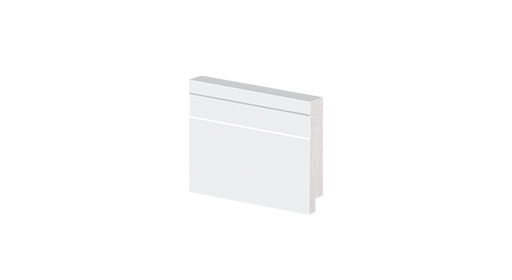 Rodapé 5cm Branco Frisado