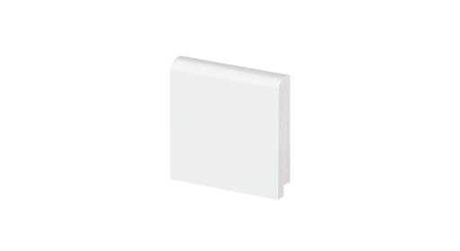 Rodapé 7cm Branco Boleado
