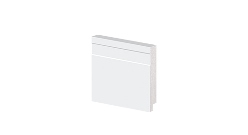 Rodapé 7cm Branco Frisado