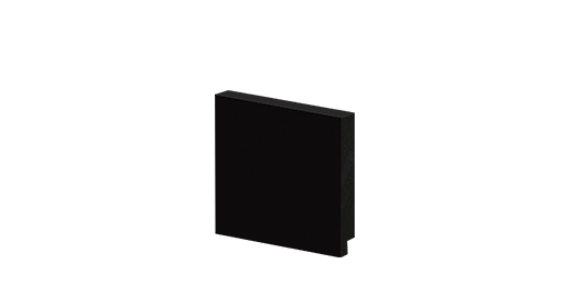Rodapé 7cm Preto Vulcano Liso
